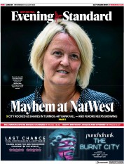 London Evening Standard (UK) Newspaper Front Page for 27 July 2023