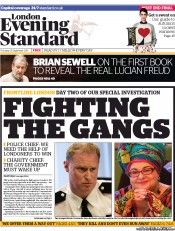 London Evening Standard (UK) Newspaper Front Page for 27 September 2013