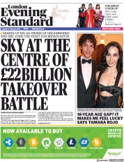 London Evening Standard (UK) Newspaper Front Page for 28 February 2018