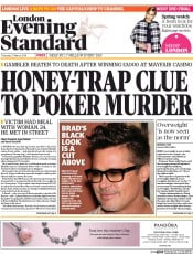 London Evening Standard (UK) Newspaper Front Page for 28 March 2014