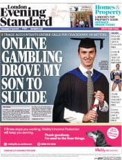 London Evening Standard (UK) Newspaper Front Page for 28 April 2016