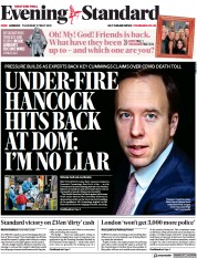 London Evening Standard (UK) Newspaper Front Page for 28 May 2021