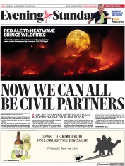 London Evening Standard (UK) Newspaper Front Page for 28 June 2018