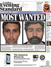 London Evening Standard (UK) Newspaper Front Page for 28 July 2016