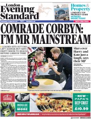 London Evening Standard (UK) Newspaper Front Page for 28 September 2017
