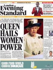 London Evening Standard (UK) Newspaper Front Page for 29 October 2011