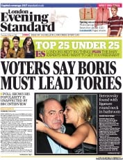 London Evening Standard Newspaper Front Page (UK) for 29 March 2013