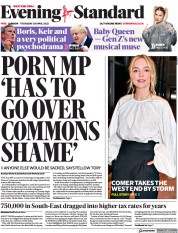 London Evening Standard (UK) Newspaper Front Page for 29 April 2022