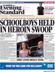London Evening Standard Newspaper Front Page (UK) for 29 May 2014