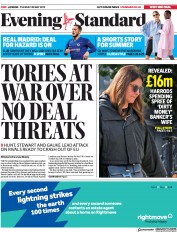 London Evening Standard (UK) Newspaper Front Page for 29 May 2019