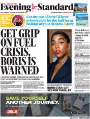 London Evening Standard (UK) Newspaper Front Page for 29 September 2021