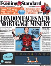 London Evening Standard (UK) Newspaper Front Page for 2 November 2022