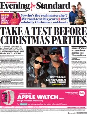 London Evening Standard (UK) Newspaper Front Page for 2 December 2021