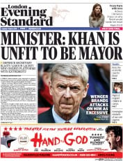 London Evening Standard (UK) Newspaper Front Page for 2 March 2016