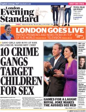 London Evening Standard (UK) Newspaper Front Page for 2 April 2014