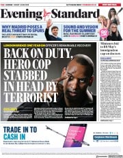 London Evening Standard (UK) Newspaper Front Page for 2 June 2018