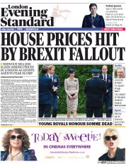 London Evening Standard (UK) Newspaper Front Page for 2 July 2016