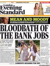 London Evening Standard (UK) Newspaper Front Page for 2 August 2011