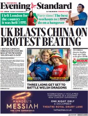 London Evening Standard (UK) Newspaper Front Page for 30 November 2022