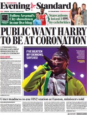 London Evening Standard front page for 30 January 2023