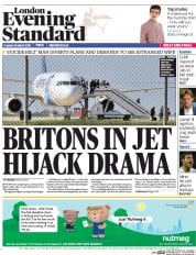 London Evening Standard (UK) Newspaper Front Page for 30 March 2016