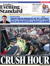 London Evening Standard (UK) Newspaper Front Page for 30 April 2014