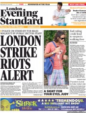 London Evening Standard (UK) Newspaper Front Page for 30 June 2011