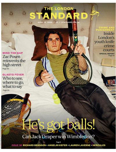 London Evening Standard Newspaper Front Page (UK) for 30 June 2025