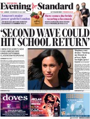London Evening Standard (UK) Newspaper Front Page for 30 July 2020
