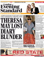 London Evening Standard (UK) Newspaper Front Page for 30 September 2011