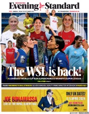 London Evening Standard front page for 30 September 2023