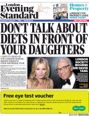 London Evening Standard (UK) Newspaper Front Page for 31 August 2017