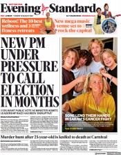 London Evening Standard (UK) Newspaper Front Page for 31 August 2022