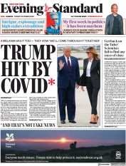 London Evening Standard (UK) Newspaper Front Page for 3 October 2020