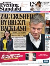 London Evening Standard (UK) Newspaper Front Page for 3 December 2016