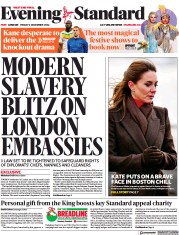 London Evening Standard (UK) Newspaper Front Page for 3 December 2022