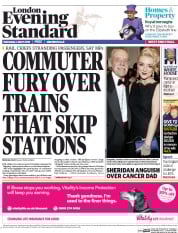 London Evening Standard (UK) Newspaper Front Page for 3 March 2016