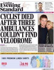 London Evening Standard (UK) Newspaper Front Page for 3 June 2016