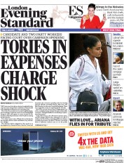 London Evening Standard (UK) Newspaper Front Page for 3 June 2017