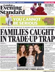 London Evening Standard (UK) Newspaper Front Page for 3 July 2014