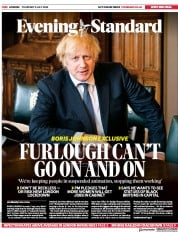 London Evening Standard (UK) Newspaper Front Page for 3 July 2020