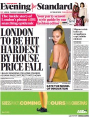 London Evening Standard (UK) Newspaper Front Page for 4 November 2022