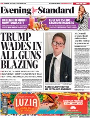 London Evening Standard (UK) Newspaper Front Page for 4 December 2019