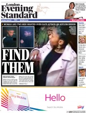 London Evening Standard (UK) Newspaper Front Page for 4 April 2017