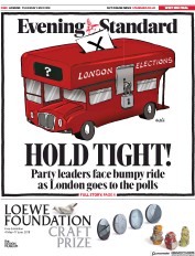 London Evening Standard (UK) Newspaper Front Page for 4 May 2018