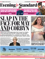 London Evening Standard (UK) Newspaper Front Page for 4 May 2019