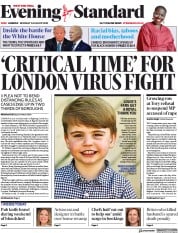 London Evening Standard (UK) Newspaper Front Page for 4 August 2020