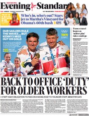 London Evening Standard (UK) Newspaper Front Page for 4 August 2021