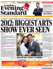 London Evening Standard (UK) Newspaper Front Page for 5 November 2011
