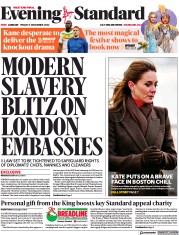 London Evening Standard (UK) Newspaper Front Page for 5 December 2022